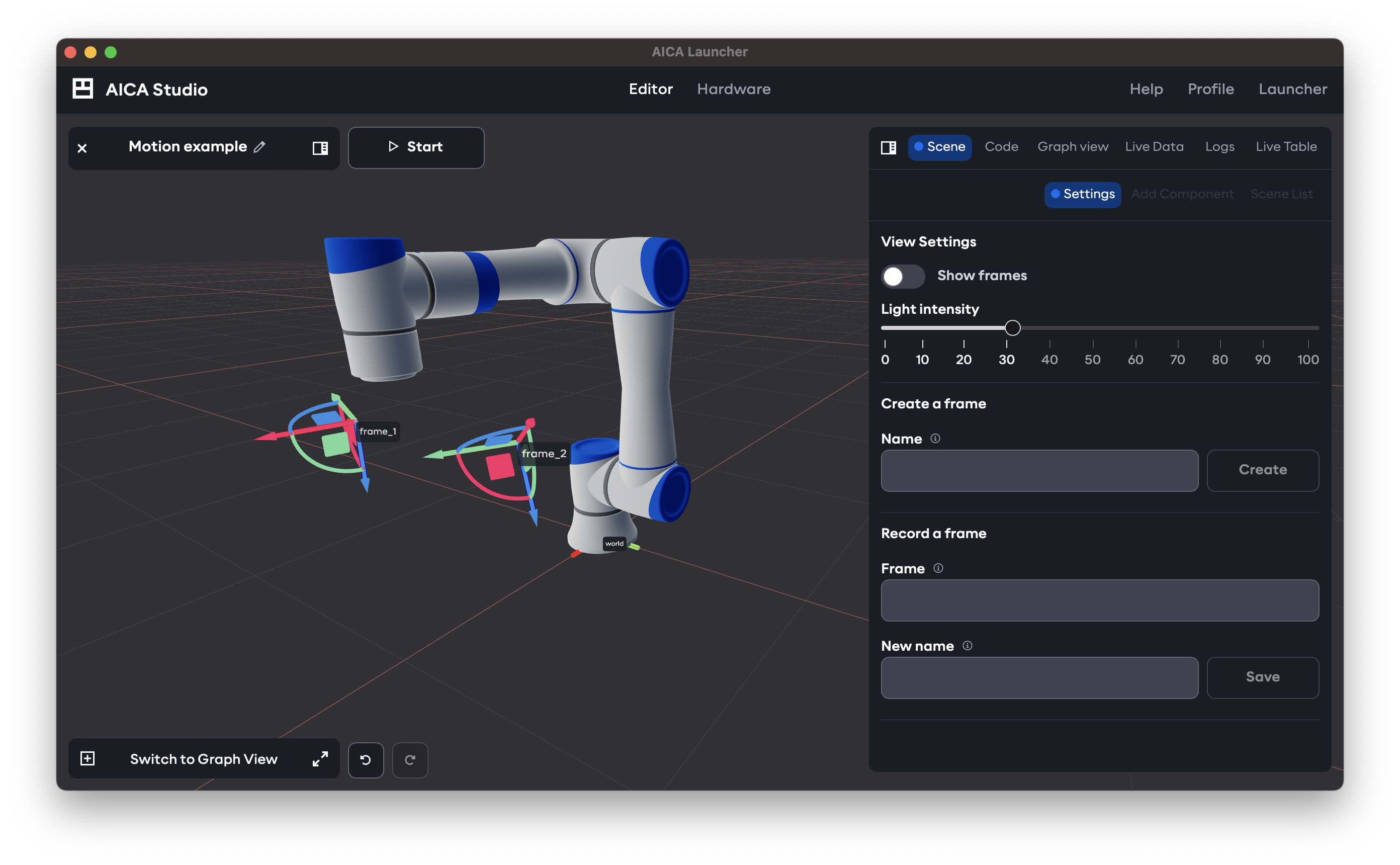 aica-studio-3d-view-settings