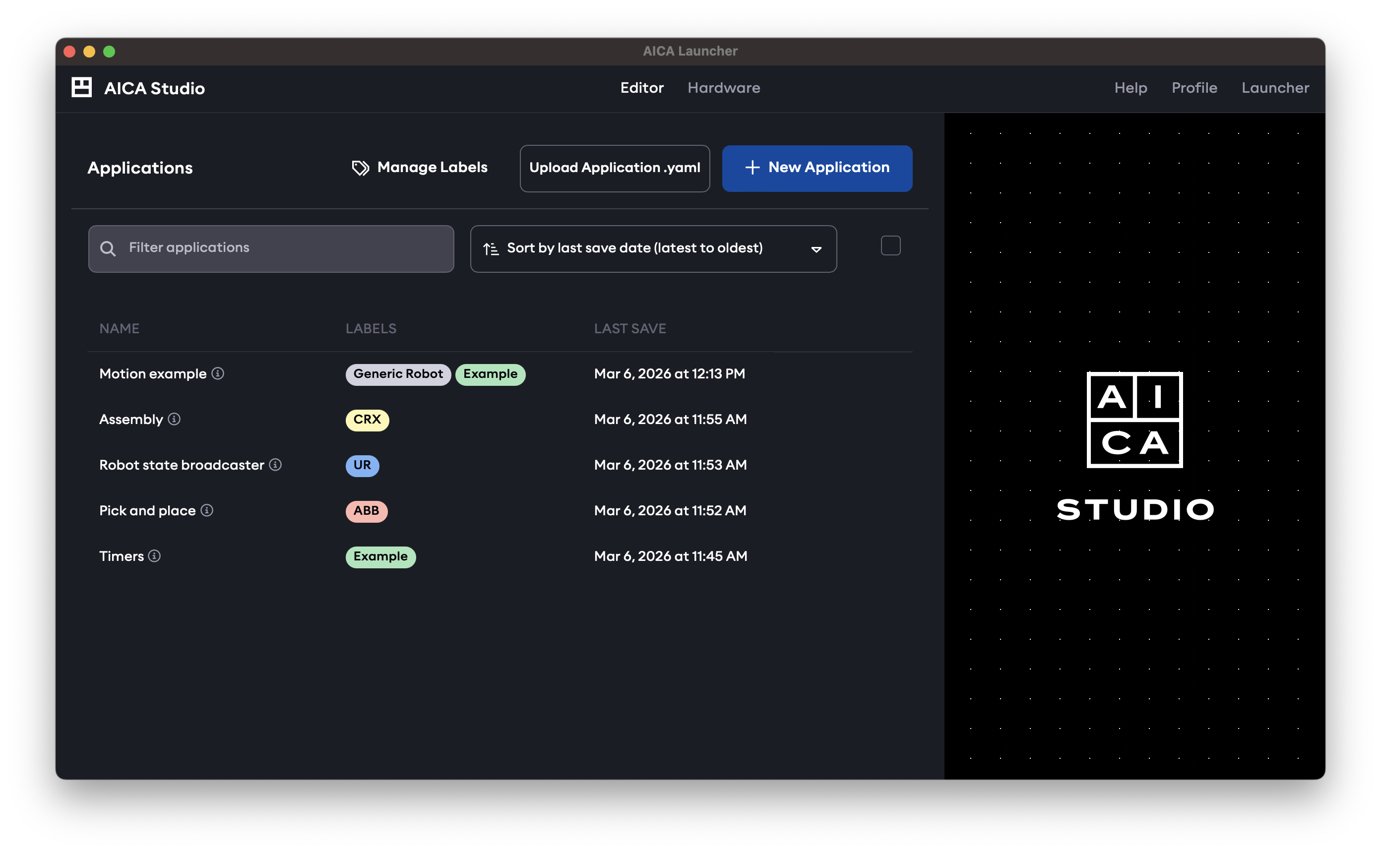 aica-studio-application-manager
