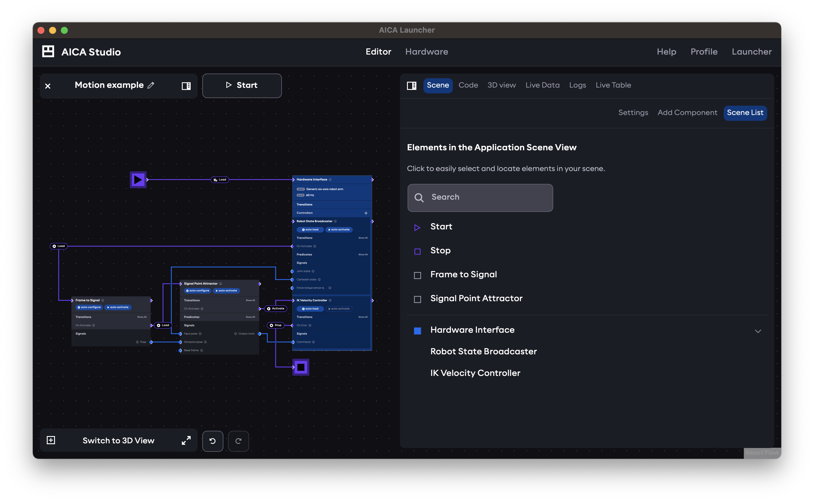 aica-studio-scene-list
