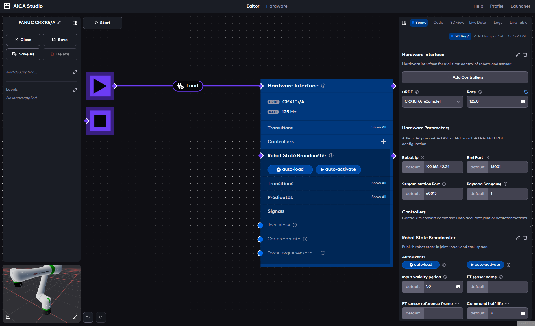 FANUC hardware interface.