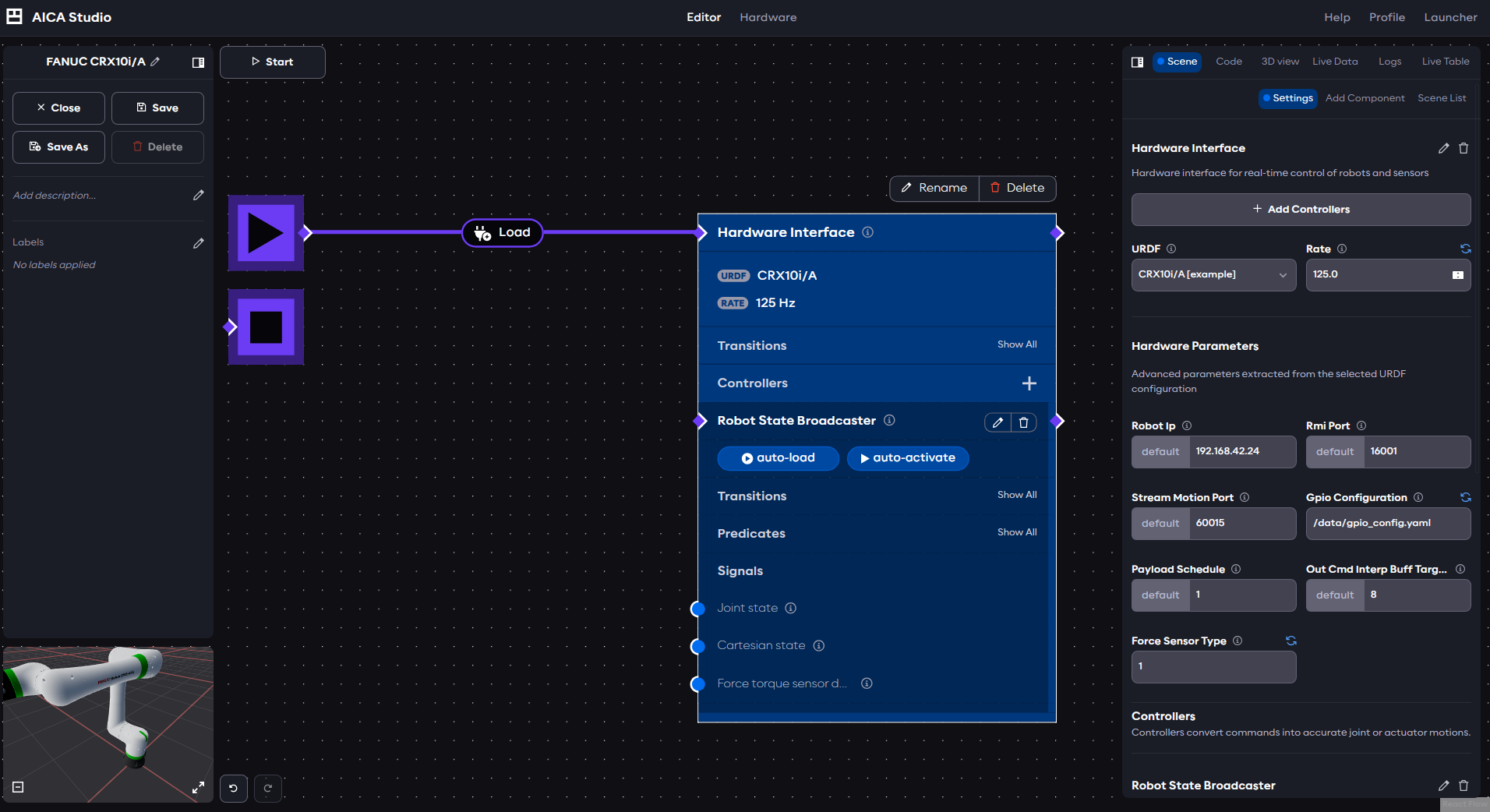 FANUC hardware interface.