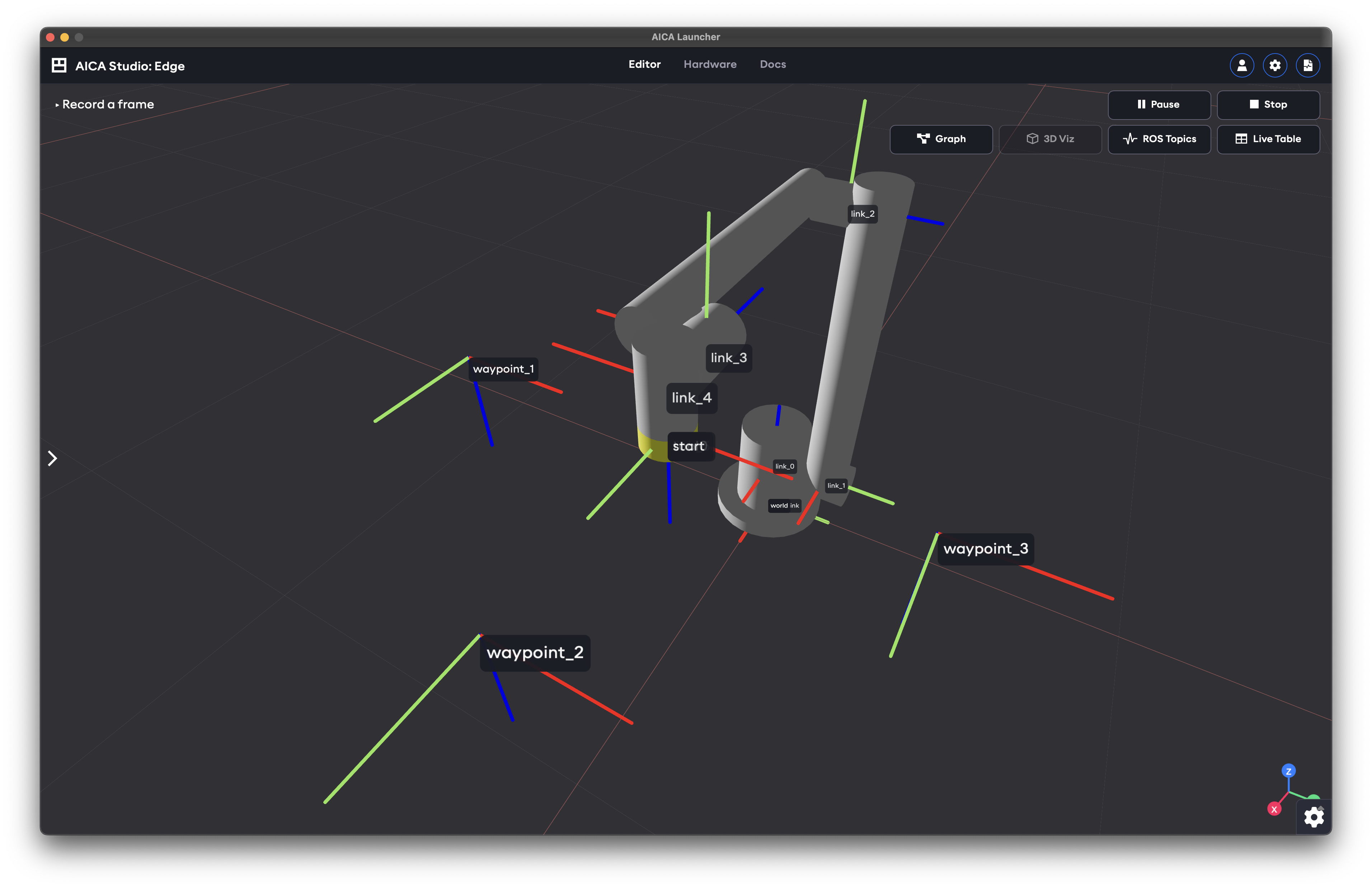 Cartesian frames for JTC