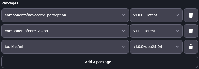 AICA Launcher configuration for CPU-only runtime