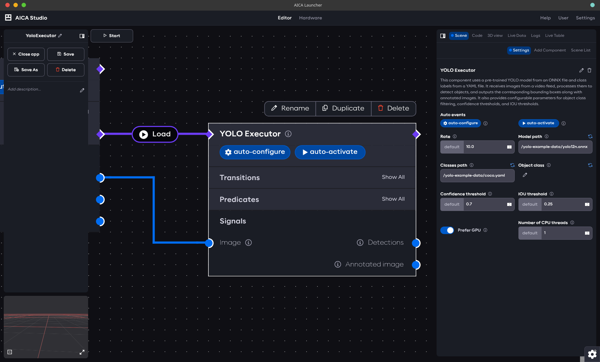 Overview of a YoloExecutor parameters