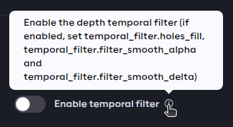 Threshold filter tooltip parameters
