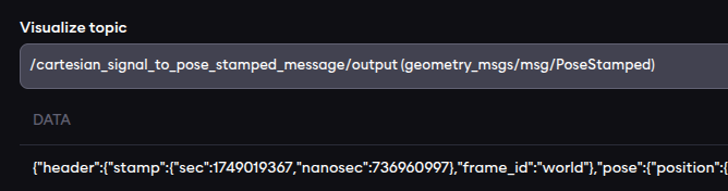 ROS Topic for Cartesian signal to Pose Stamped Message