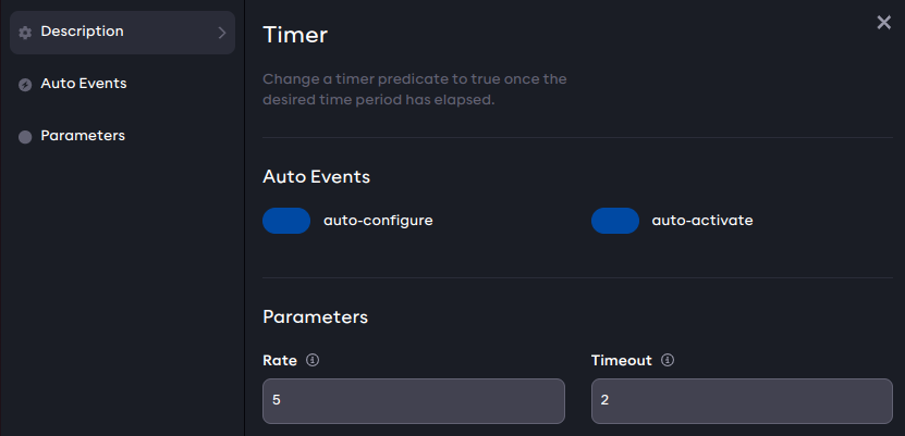 Timer settings