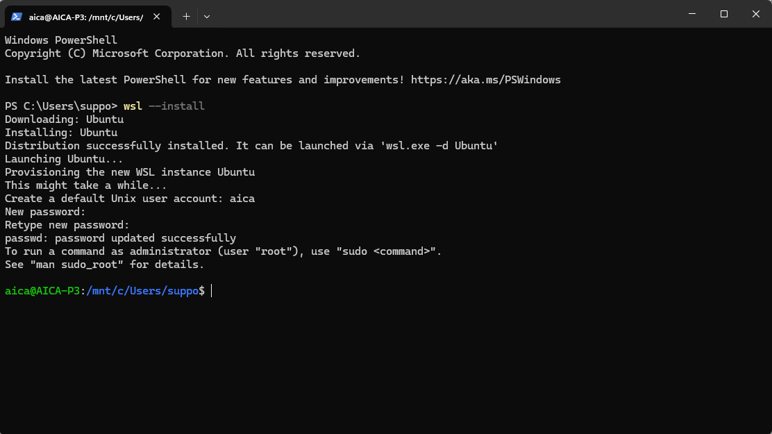 Install WSL